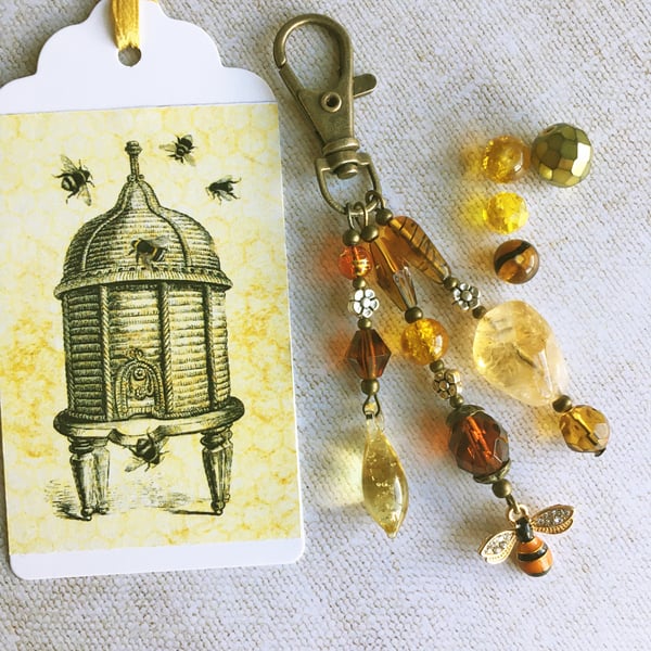 Bag charm for bee lovers.