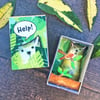 Matchbox art. Diorama -  Smudge the cat, stuck up a tree