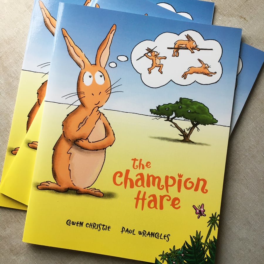 The Champion Hare. Rhyming picture book, sports story, decathlon