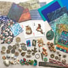 Craft stash, mixed media kit, craft bundle, craft kit, craft supplies, owl lover
