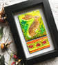 Handmade tiles, hare lover, hare art, easter gift, mothers day gift nature lover