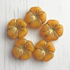 ON SALE: Large Czech glass puffed flower beads 20mm, yellow flower beads