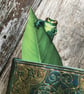 Bookmark, gift for a frog lover, quirky bookmark, frog on a leaf, reed frog