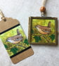 Tiny wren painting, gift for bird lover, wren lover, hanging decoration