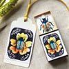Embroidered beetle in upcycled vintage matchbox, keepsake gift, beetle lover