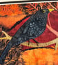 Blackbird textile picture, gift for bird lover, fabric bird picture - Image 4