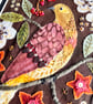 Hand sewn textile picture of folk bird and flowers - gift for bird lover - Image 6