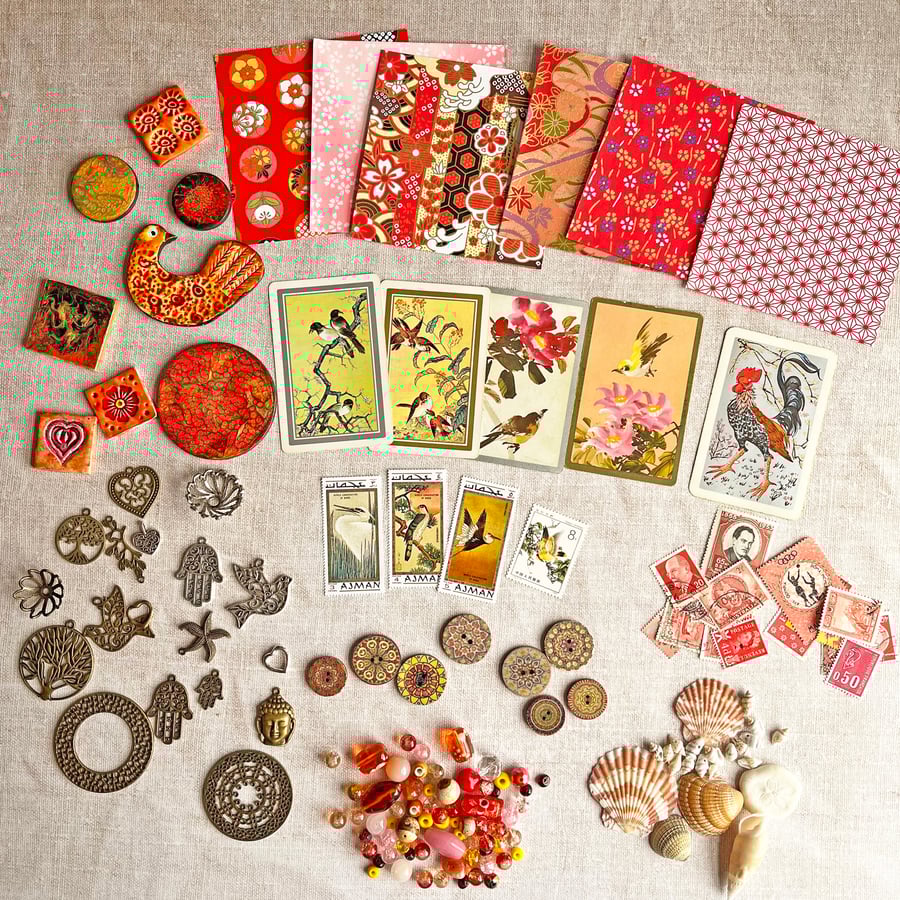 ON SALE: Huge craft stash, mixed media materials, craft bundle, craft materials