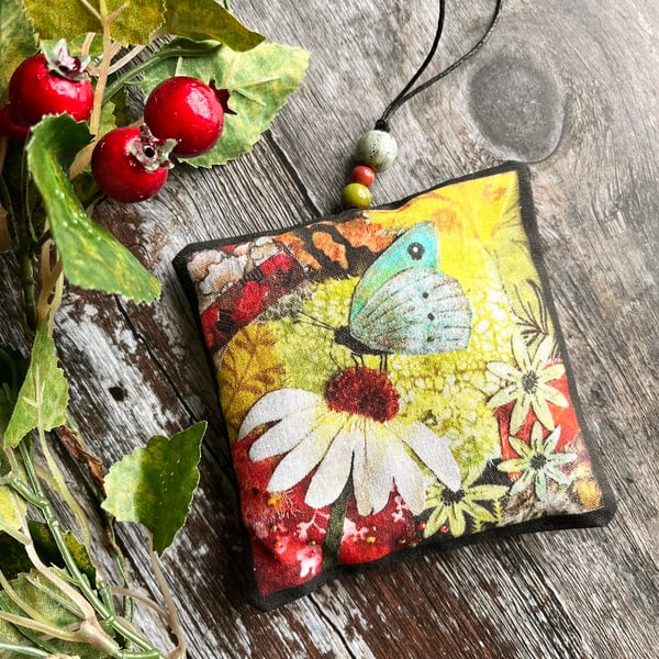 Handmade lavender bag, scented gift, letterbox gift, butterfly lover