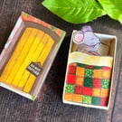 Matchbox art, sleeping mouse, stocking filler,