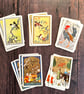 Vintage playing cards, mixed media materials, card making, paper ephemera