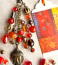 July birthstone bag charm, carnelian boho-glam bag charm, gift for friend - Image 2