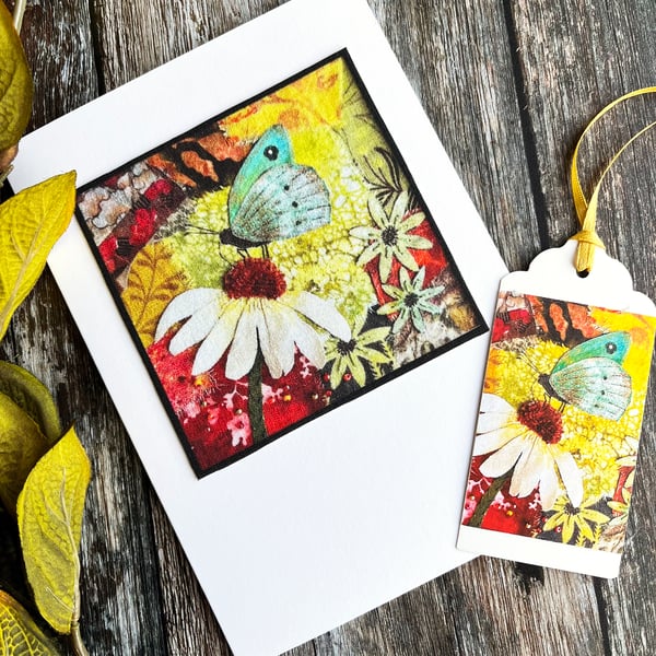 Butterfly card, handmade mothers day card, card for nature lover