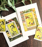 Two handmade cards for bird lovers, cards to frame, collage art - Image 1