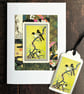 Two handmade cards for bird lovers, cards to frame, collage art - Image 4