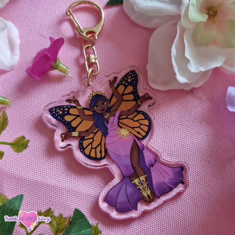 Sun Goddess Keychain - Double Sided Keychain - Witchy Gifts, Accessories