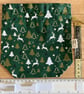 Drawstring Gift Bag, Reindeers and Christmas Trees, Handmade in the UK - Image 4