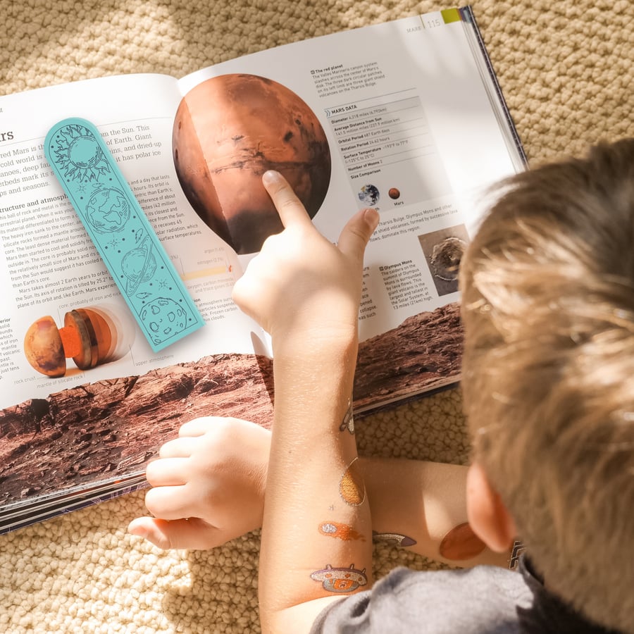 Space Themed Bookmark, Space Inspired Bookmark, Gift For Book Lover, Gift For He