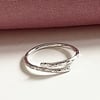 Sterling silver wraparound ring. 