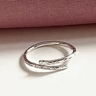 Sterling silver wraparound ring. 