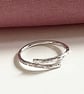 Sterling silver wraparound ring. 