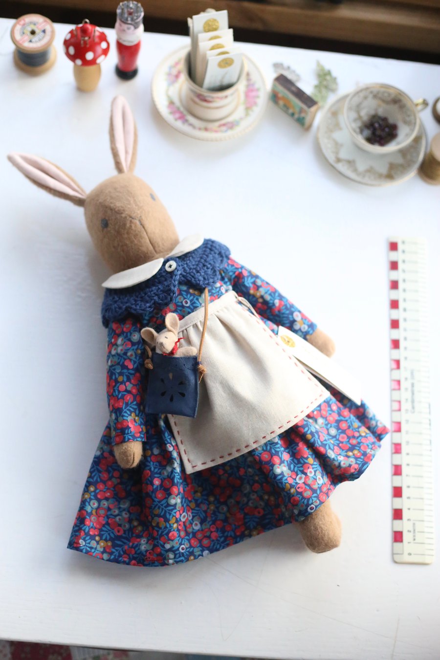 Heirloom Liberty Bunny Large size - Wiltshire Navy Blue
