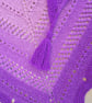Handspun Knitted Shawl, Scarf or Wrap, Gradient Pink & Purple Pure Merino Wool  - Image 9