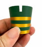 Pack of four stripy Christmas tree pots, fused glass display stands, 4mm slot - Image 6