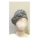 Georgie Slouch Beret Grey Check