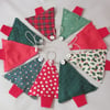 Christmas Tree Mini Bunting - Traditional Reds and Greens