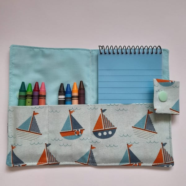 Boat Design Mini Art Kit, Children's Crayon Set