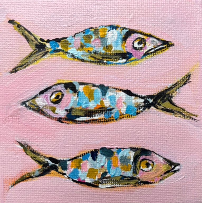 Sardines Mini Original Painting