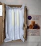 Set of 2 White Beeswax Ceremony Collection Handmade Tall Taper Candles - Image 5