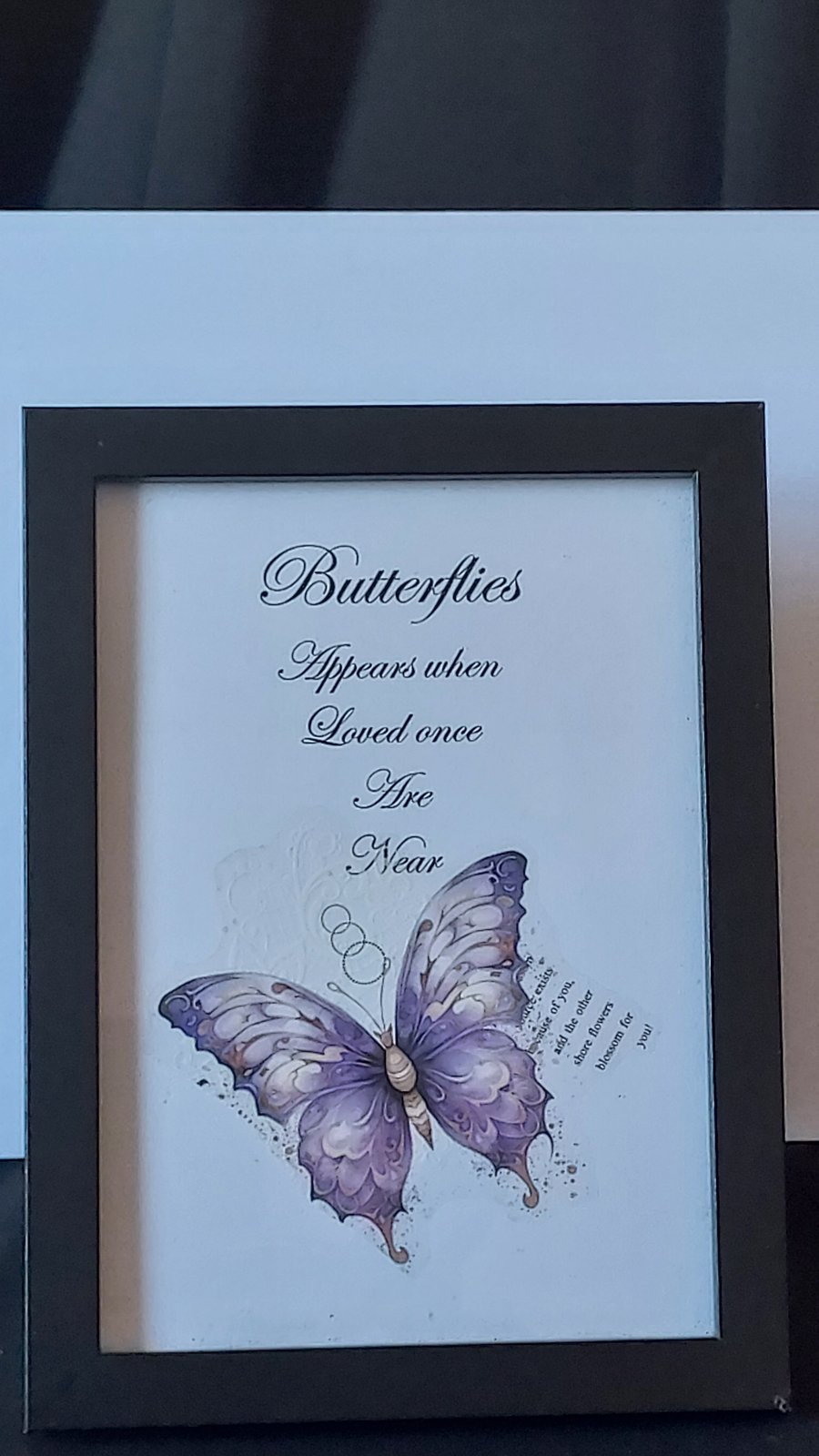 Butterfly memorial remembrance frame