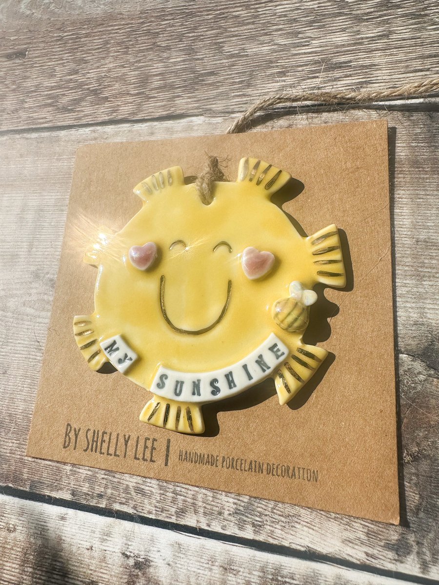 Handmade porcelain my sunshine decoration 