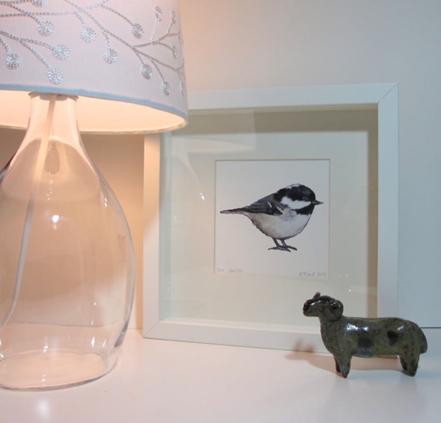 Coal Tit Print - Framed and Mounted (can be personalised)