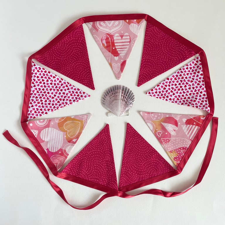 Love is in the air bunting - small and reversible