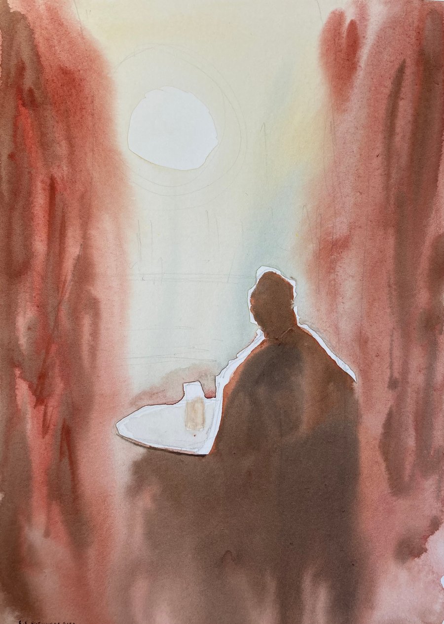 Last day before lockdown (Original Watercolour)