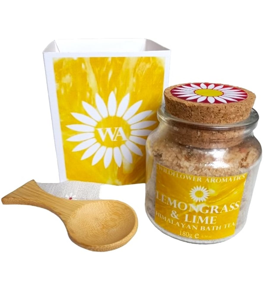Lemongrass & Lime Bath Soak with Himalayan salts enriched with coconut oil