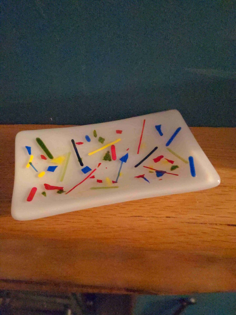 Fused Glass Trinket Dish 12cm Choice of colours