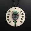 ceramic bird necklace