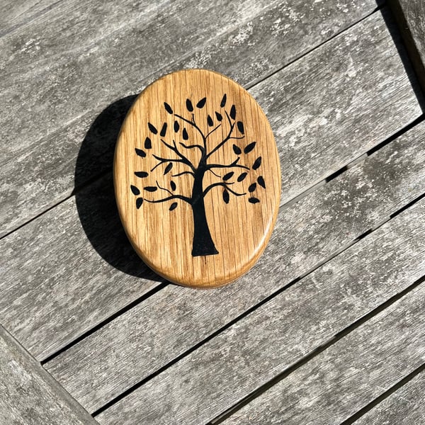 Tree of Life Pattern Oak Jewellery - Trinket Box (WBI16)