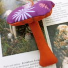 Fabric toadstool, hanging decoration 
