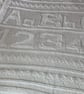 ABC baby blanket in white cotton mix yarn  - Image 5
