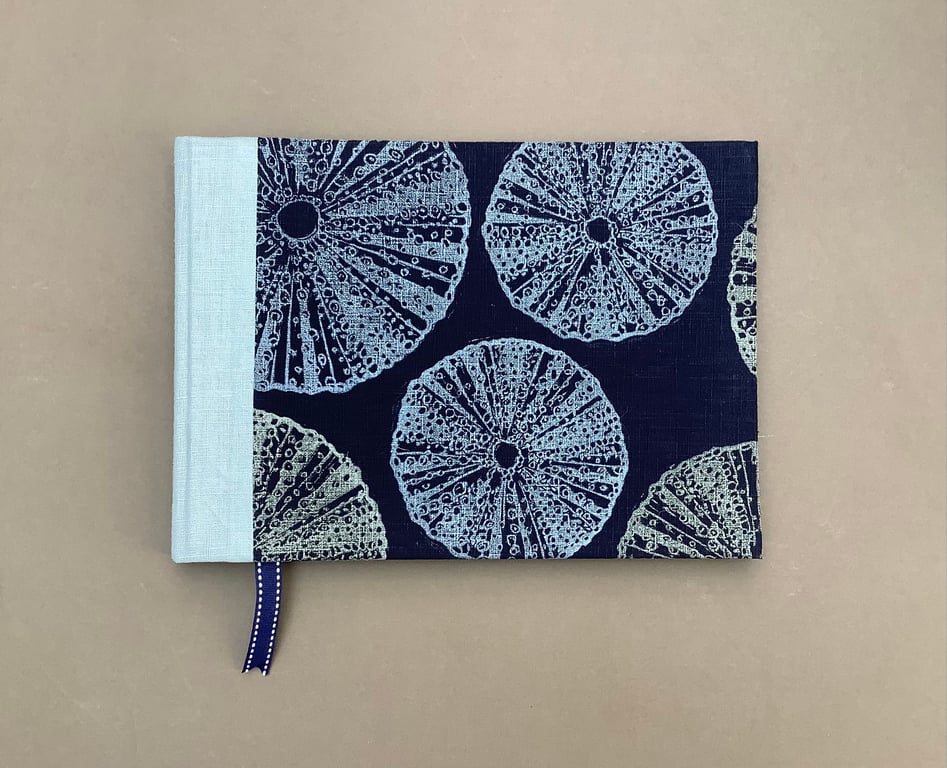 A4 Sketchbook with Handprinted Sea Anemone Cover