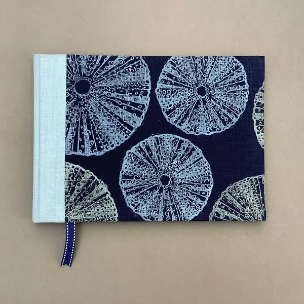 A4 Sketchbook with Handprinted Sea Anemone Cover