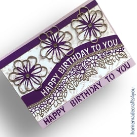 Handmade Embossed Birthday Card 