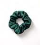 Emerald Green Satin Scrunchie - Large - Image 1
