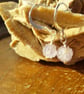 Sterling Silver Lavender Amethyst Carved Rose Earrings - Image 1