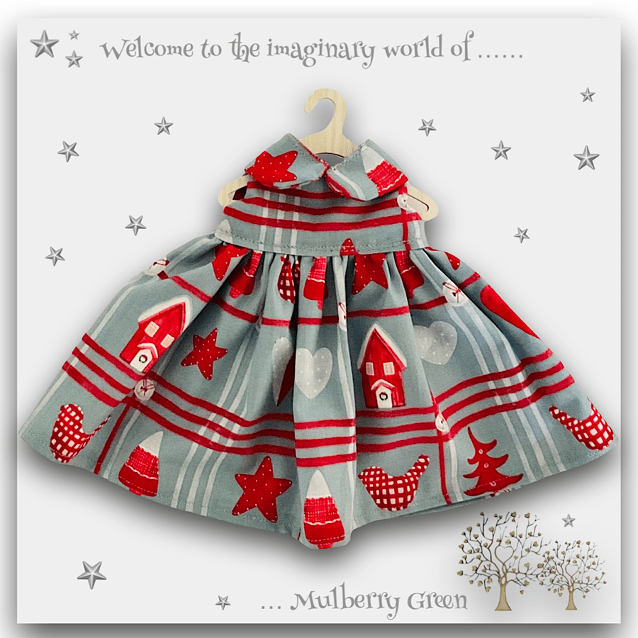Grey and Red Christmas Dress 